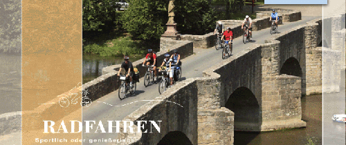 Radfahren  auf der Tauberbrücke